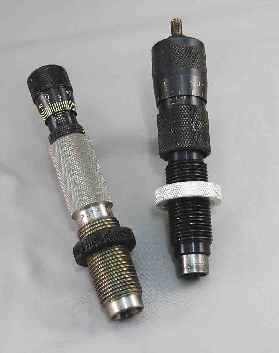 Redding Inline Seater die (left) and a Forster inline seater die (right)